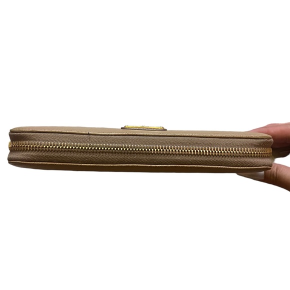 Prada Cipria Saffiano Triangle Long Zip Wallet - Picture 10 of 12
